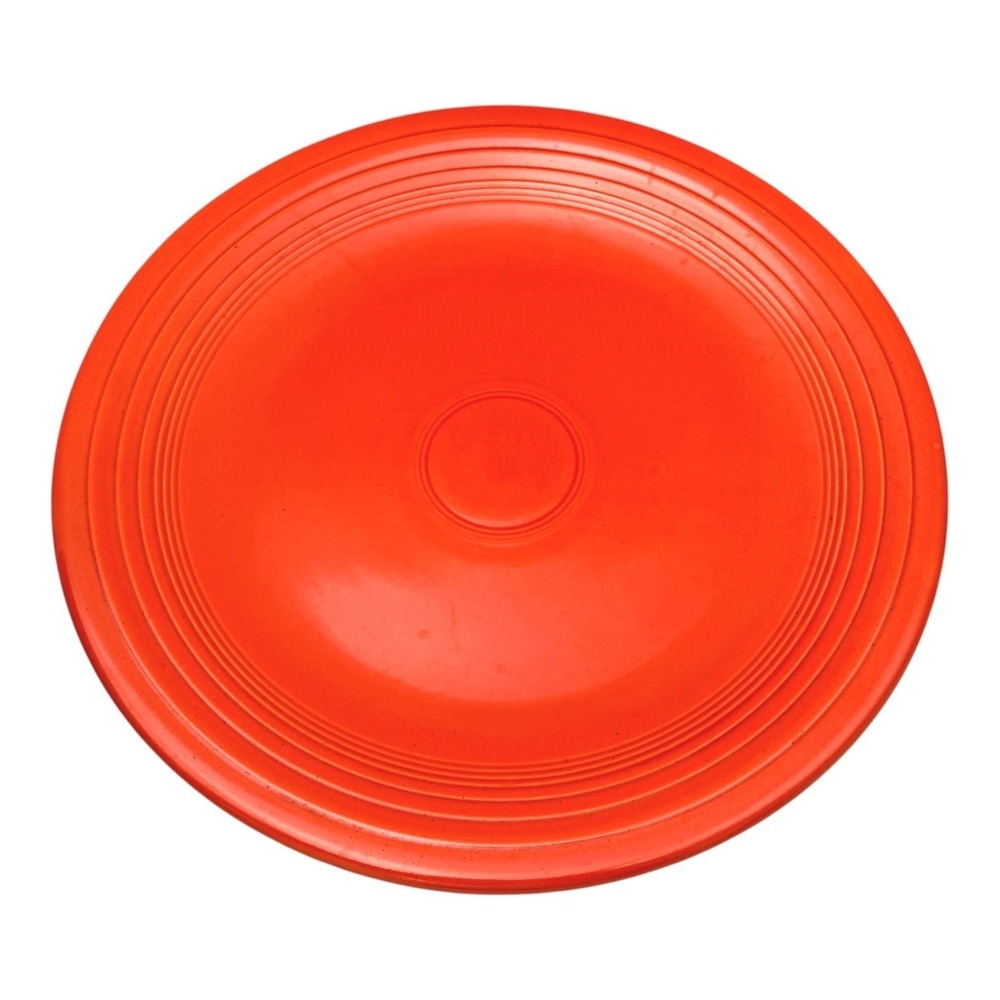 Fiesta Chop Plate‎ 14" Orange Ceramic Serving Platter Round Concentric Rings USA